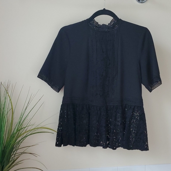 Zara peplum lace top - Picture 5 of 6